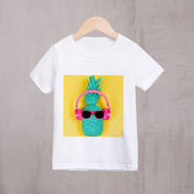 Funny Fruit Toddler Shirt Cartoon Cute Girls T Shirts Pineapple Cute Boys Tops Round Neck Harajuku Design  Print T Shirt Enfant 2024 - buy cheap