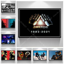 ZT97 Daft Punk 28th Anniversary Music Star 1993-2021 Oil Painting Poster Prints Canvas Art Wall Picture Home Decor Living Room 2024 - buy cheap