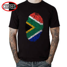 Camiseta divertida con estampado de la Bandera de Sudáfrica para hombre, camisa de manga corta de algodón con cuello redondo, camiseta de orgullo africano, camiseta Patriótica con corazón 2024 - compra barato