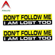 Aliauto 2 X Funny Car Stickers Interesting DON'T FOLLOW  I AM LOST TOO Decal Accessories for Volkswagen Polo Golf 18CM*4CM 2024 - buy cheap