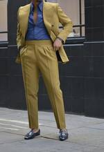 Traje de esmoquin de doble botonadura para hombre, chaqueta y pantalones con solapa en forma de pico, traje de fiesta para 2024 - compra barato