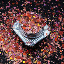 Lantejoulas e paetês para arte em unhas, mini lantejoulas coloridas e brilhantes para decoração de unhas, manicure com glitter e glitter 2024 - compre barato