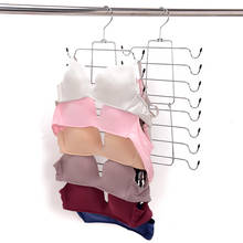 Metal Bra Hanger Folding Underwear Hanger Multifunction Swimwear Rack 16 Hooks Space Saving Kledinghang  Clothes Organizer 2024 - buy cheap