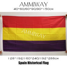 AMMIWAY любой размер односторонний или двусторонний Испания второй испанская Республика история флаги и баннеры большие Полиэстеровые пользовательские флаги 2024 - купить недорого