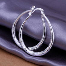 Modyle Big Smooth Circles Hoop Earrings For Women Statement Silver Color Round Circle Loop Earring Party Gift Hot Sale 2024 - buy cheap