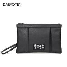 DAEYOTEN New Fashion Handbags Skull Pattern Women Clutch Bag Business Casual Handbag Soft Leather Bags Clutches ZM0470 2024 - buy cheap