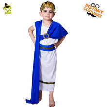 QLQ Boy Ancient Roman Caesar Costume Halloween Kids Roman Centurion Costumes Role Play Outfits Boys Noble Roman King Robe 2024 - buy cheap