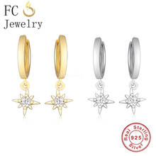 FC Jewelry-pendientes de Aro para mujer, aretes pequeños de plata 925, círculo dorado, estrella, cartílago, regalos, accesorios para Piercing en la oreja 2020 2024 - compra barato