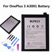 Batería de repuesto 100% Original BLP613, 3000mAh, para OnePlus 3 One Plus 3, tres baterías de teléfono + herramientas 2024 - compra barato