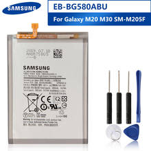 Оригинальная запасная батарея для телефона EB-BG580ABU для Samsung Galaxy M20 M30 SM-M205F подлинный аккумулятор 5000 мАч 2024 - купить недорого