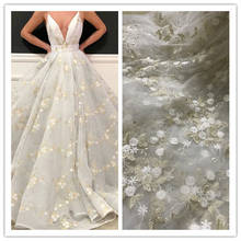 Хорошее качество цветок вышивка французский чистая кружевная ткань J-8984 для праздничное платье 2024 - купить недорого