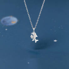 Golfinhos brancos opala de fogo opala, colar com pingente estampado em prata branco, joia fashion para casamento op527 2024 - compre barato