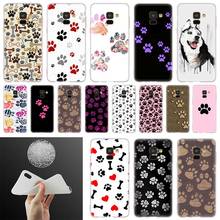 Perro huella de la pata perro caliente teléfono funda para Samsung Galaxy A10 A20 A30 A40 A50 A60 A70 A6 A8 más A7 A9 2018 A3 A5 2017 cubierta 2024 - compra barato