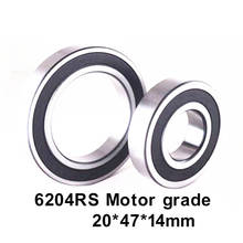 2pcs/lot 6204RS Deep Groove Ball Bearing Miniature Mini  Ball Bearing Motor grade  6204-RS 6204RS 20*47*14mm 20*47*14 2024 - buy cheap