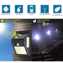 100 светодиодный светильник на солнечной батарее, уличный светильник на солнечной батарее, настенный светильник с датчиком движения PIR, водонепроницаемый светильник на солнечной батарее для украшения сада 2024 - купить недорого