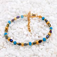 Trendy Charm Gold Copper Bracelets Beaded Bracelet  For Women Girl Fashion Jewelry Accessories Wedding Party Birthday Gift 2024 - buy cheap