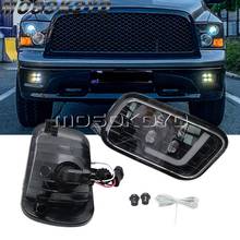 Conjunto de luces LED de conducción antiniebla para coche, luces de circulación diurna DRL, para Dodge Ram 1500 2009-2012 2500 2010-2014 3500 2010-2012 2024 - compra barato