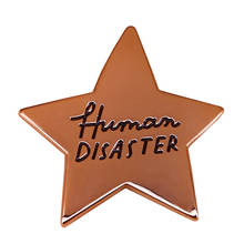 Human disaster gold star shaped  enamel pin 2024 - buy cheap