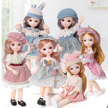 30cm BJD Dolls 23 Movable Jointed Body Dolls With Clothes Mini BJD Baby Doll Fashion Baby Girls Dress Dolls Toy For Girl Gifts 2024 - buy cheap