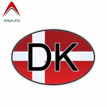 Aliauto-etiqueta engomada del coche de la bandera del código de país de Dinamarca, PVC, impermeable, reflectante, decoración creativa, calcomanía para Honda Toyota,15cm * 10cm 2024 - compra barato