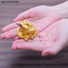 Chinese mini lucky frog statue，Resin modern art sculpture，Cute  Golden Toad home lucky decorations，Gift figurines free delivery 2024 - buy cheap