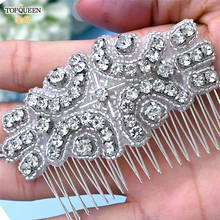 TOPQUEEN H03 Bridal Combs Wedding Tiara Wedding Headwear Rhinestone Bridal Hair Pins Bridal Headdress Wedding Hair Accessories 2024 - buy cheap