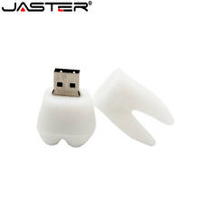 Jaster pendrive de desenho animado, modelo de dentes, usb, 4gb a 64gb, capacidade real 100% 2024 - compre barato