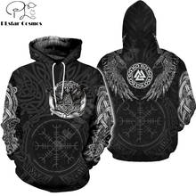 Huginn & Muninn Viking Tattoo Raven 3D Printed Men Hoodie Harajuku Fashion Hooded Sweatshirt Street Jacket Autumn Unisex hoodies 2024 - buy cheap