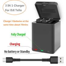 Зарядное устройство 3 в 1, умное зарядное устройство с USB-портом для DJI Tello 2024 - купить недорого