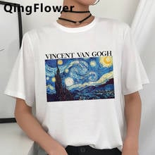Van Gogh Aesthetic clothes female harajuku kawaii streetwear graphic tees women tshirt vintage kawaii 2024 - buy cheap