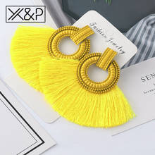 X&P Beautiful Bohemian Big Tassel Drop Earrings for Women Fringe Handmade Brincos Statement Fashion Women Earring 2020 Jewelry 2024 - buy cheap