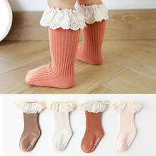 New Baby Girls Socks Kids Knee Length Soft Cotton Baby Socking 0-3 Kids Princess Girls Baby Leg Warmers Cotton Wholesale Socks 2024 - buy cheap