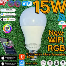 RGB Spotlight Lampadine LED Bulbs Smart Spot Lamp Colorful Smart Light RGBCW Alexa 15W WIFI/IR Remote Control Energy Saving Lamp 2024 - buy cheap