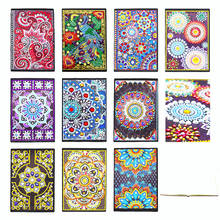 Huacan-Cuadernos de pintura con diamantes 5D DIY de pavo real, Arte con forma especial, Mandala, bordado, mosaico, regalo de Navidad 2024 - compra barato