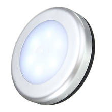 Luz noturna led para ambientes internos, fashion 6led, sem fio, com sensor pir de movimento, luz para armários, guarda-roupas, lâmpada de parede à bateria 2024 - compre barato