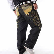 Loose Men Jeans Plus Size Hiphop Baggy Skateboard Trousers Men Boys Denim Hip Hop Rap pants men's Clothing 2024 - buy cheap