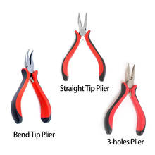 3 holes/Bend Tip plier for I Tip Feather Hair Extensions  Professional Links Micro Ring Opener Tool for Hair Extension Remover 2024 - buy cheap