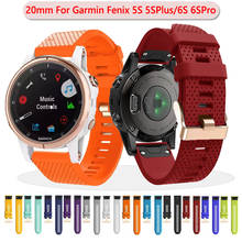 Pulseira de silicone para relógio garmin fenix, modelo 6s pro, 5splus, 20mm, fenix6s 2024 - compre barato