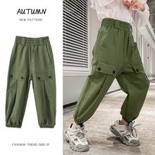 2020 Cargo Pants for Girls Boys Spring Children's Thin Loose Trousers Elastic Waist Casual Cargo Pants Teenage Clothing 8 to 16 2024 - buy cheap