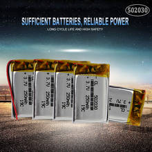 Batería recargable de polímero de litio para juguetes, tacógrafo con luz LED, 3,7 V, 250mAh, 502030, DVR, Bluetooth, auriculares, MP3, MP4, 10 Uds. 2024 - compra barato