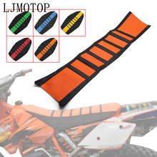 For Kawasaki KX250F KX450F KX100 KLX125 KLX250 Motorcycle Motocross Rubber Striped Soft-Grip Gripper Soft Seat Cover Dirt bike 2024 - buy cheap