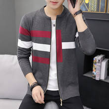 2022 Korean Knitted Cardigan Sweater Men's Spring Clothing Brand Jacket Casual Round Neck Men's Jacket Slim Fashion Mens Sweater 2024 - buy cheap