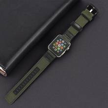 Высококачественный ремешок для Apple Watch 40 мм 44 мм для iwatch 4 3 2 1 ремешок нейлоновая петля 38 мм 42 мм серия 5 2024 - купить недорого
