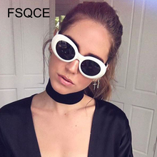 FSQCE New Brand Designer Vintage Oval Sunglasses Women Retro  Eyewear Round Sun Glasses Female Ladies Oculos De Sol UV400 2024 - buy cheap