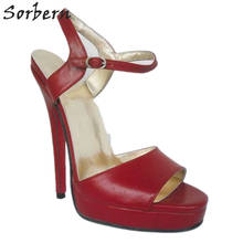Sorbern Platform Slingback Sandals Women 16Cm High Heel Stilettos Summer Shoes Woman Stripper Party Heels For Crossdresser 2024 - buy cheap