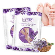 Mascarilla exfoliante de lavanda para pies, calcetines exfoliantes para pedicura, eliminador de piel muerta, 2 uds. = 1 par 2024 - compra barato