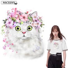 Nicediy Cartoon Cat Patches For Clothes Fashion Lady Child Iron On Heat Transfer Vinyl Stickers Patches Applique Cute Things 2024 - buy cheap