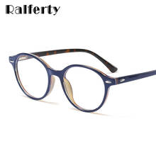 Ralferty 2019 Retro Round Glasses Frame Women Clear Eyewear Rivet Decorated Spring Temple Eyeglasses Frames Optic Myopia F95181 2024 - buy cheap