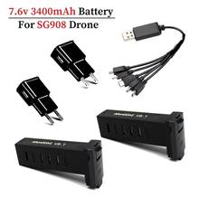 Batería Original para sg908 7,6 v 3400mAh RC Drone, accesorios de batería Lipo sg908, batería con cargador 2024 - compra barato