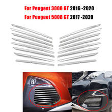 For Peugeot 2016 - 2020 3008 GT 5008 GT Front Grill Racing Grills Grille Trim Below The Fog Light 3008 3008GT 5008GT 2017 - 2020 2024 - buy cheap